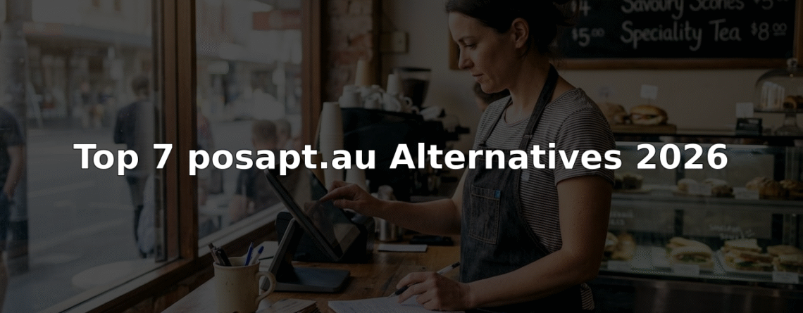 Business owner uses POS touchscreen at café counter